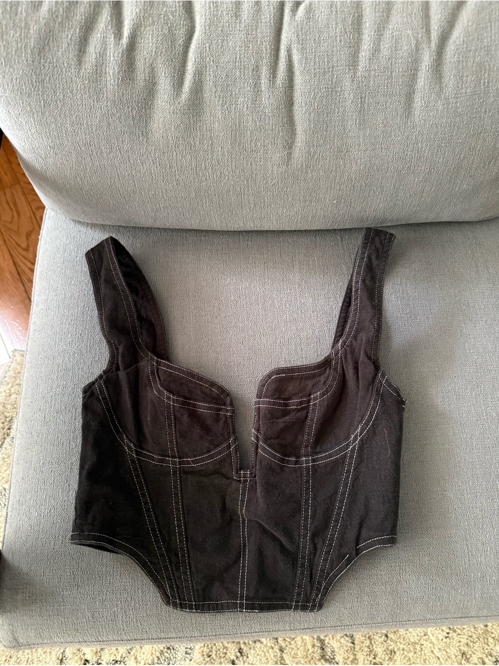 Black Zip Up Corset